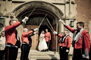 Sword Arch Marine Corps Wedding Picture