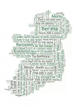 Map of Irish sayings by Susan Brambell. Gah, I say 
