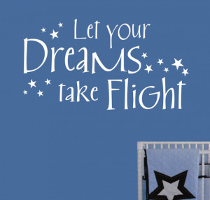 Vinyl Wall Lettering Words Quotes Nursery Dreams take Flight block