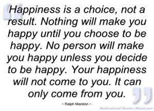 happiness is a choice ralph marston