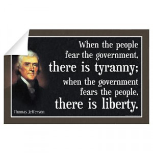 CafePress > Wall Art > Wall Decals > Jefferson: Liberty vs. Tyranny ...