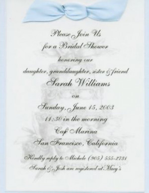 Bridal shower invitations wording samples pictures 1
