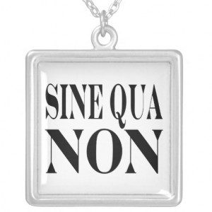 Sine Qua Non Famous Latin Quote: Words to Live By Necklaces