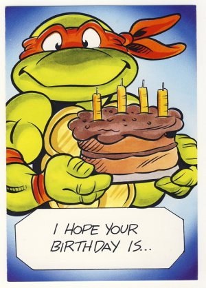 Michaelangelo Birthday Greeting Card - Ninja Turtles - TMNT