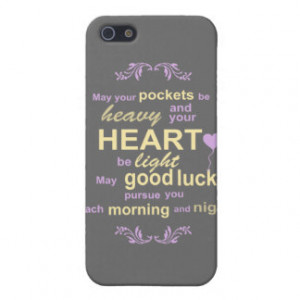 Contemporary Typography Irish Blessing in Gray Covers For iPhone 5