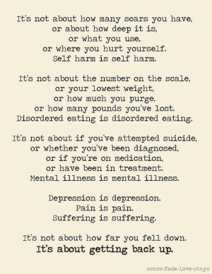 mine depression eating disorder self harm strength scars mental ...
