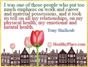 Insightful quote on mental illness: 