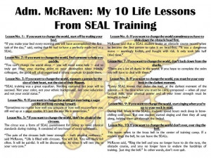 to Change the World: My 10 Life Lessons From SEAL Training Admiral ...