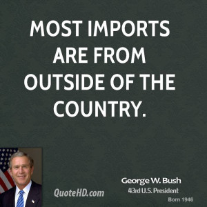 Most imports are from outside of the country.