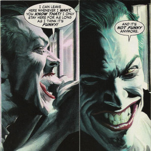 ... Arkham are singing and decorating a very tall tree. Joker sings the