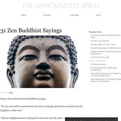 31 Zen Buddhist Sayings