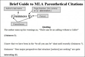... Parenthetical Citation guide (picture) rubric for direct quote log