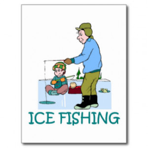 Ice Fishing Postcard