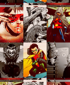batman and robin robin teen titans dc comics Damian Wayne Red Robin ...