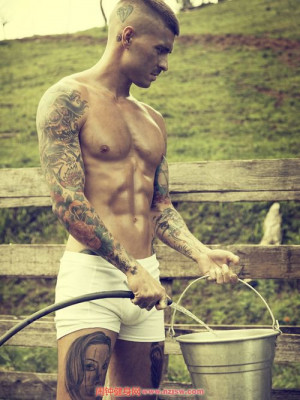Tattooed Male Model Mateus Verdelho as Farm Help Photo Spread: JUNIOR ...