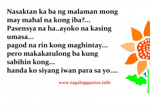 Tagalog Love Quotes Nasasaktan