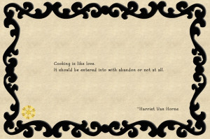 Cooking is like Love