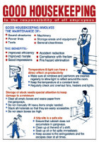 Signs & Labels Good Housekeeping Safety Wall Chart, PP, English, 450 ...