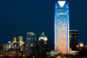 Oklahoma City Skyline Outline
