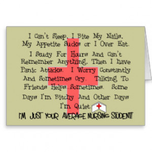 Average Nursing Student Funny Gifts Greeting Card