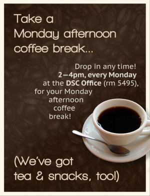 Monday coffee break poster