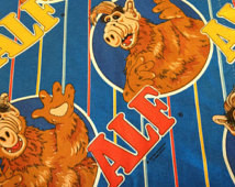 Vintage Alf Curtains, 1980's TV Character, Retro Bedroom, Upcycle, 61 ...