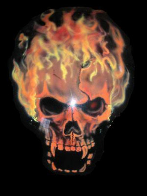 flaming skull Image
