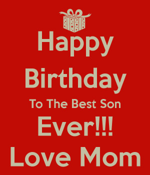 Happy Birthday Mom Love Son