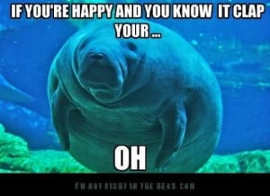 Manatees can't clap :-(