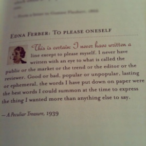 Edna Ferber - From The Literary Ladies Guide to Writing by Nava Atlas