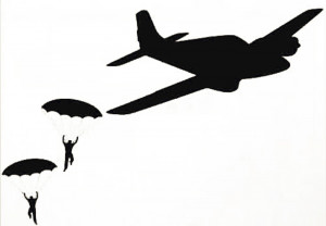Wall-Sticker-Decal-Quote-Vinyl-Parachute-Guys-Army-Plane-Boys-Room ...