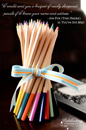 ... Quote, Pencil Bouquet, Colored Pencil bouquet, school supply image