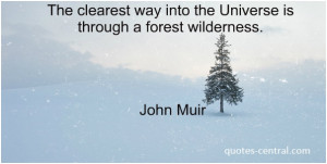 The clearest way into the Universe is through a forest wilderness ...