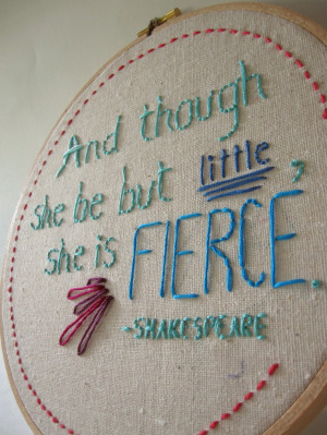 Embroidery Hoop Art Shakespeare Quote Hand Embroidered. $27.50, via ...