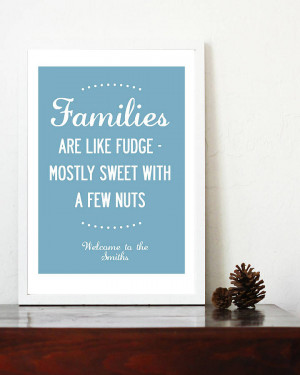 homepage > I LOVE DESIGN > PERSONALISED FAMILY NAME FUN QUOTE PRINT