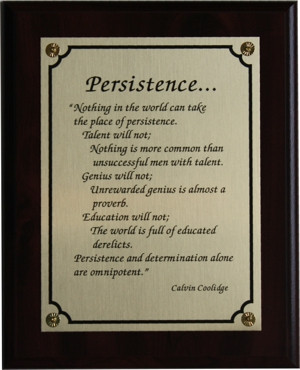 Persistence Calvin Coolidge