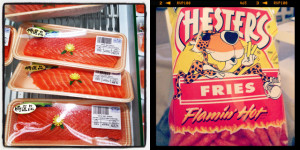 Extreme Obsessions – Salmon Sashimi & Chesters Flamin’ Hot Fries