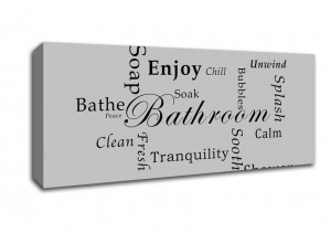 Art > Panoramic Panel > Text Quotes Panoramic Panel > Bathroom Quote ...