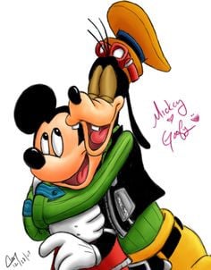 Mickey-Goofy Love by ~clayangel on deviantART More
