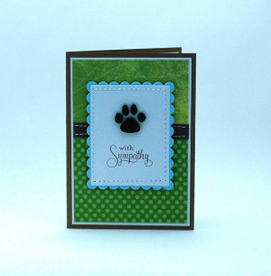 Pet Sympathy Card Paw Print