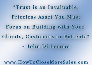 Success Quote –> *Trust* In Your Business….