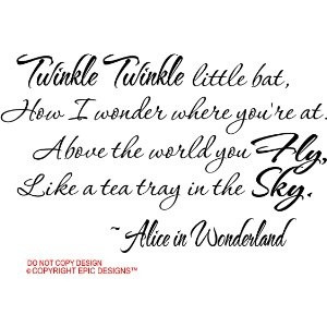 Alice in Wonderland Wall Quote Decals