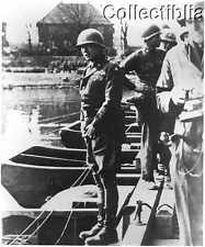 General George Patton Crosses the Rhine 8X10 Photo