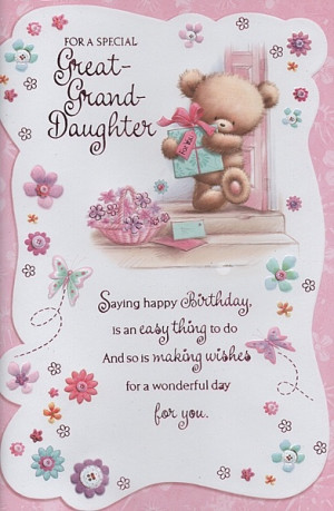 ... Cards, Great Granddaughter, For A Special Great-Grand-Daughter