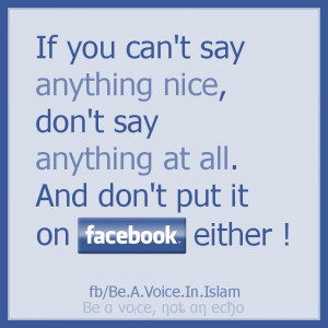 if you can't say anything nice