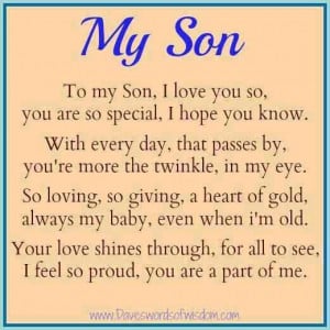 Life Love Quotes My Son