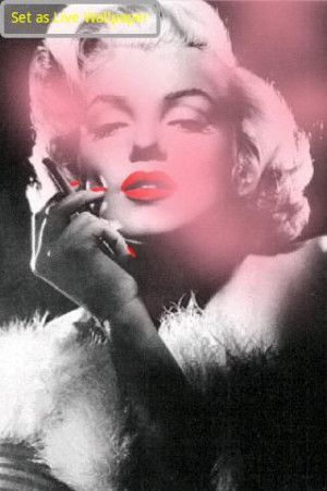 wallpaper with Merilyn Monroe smoking a cigarette throwing colorful ...