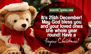 Christmas Quotes God Bless ~ God bless you on the Happy Christmas Day ...