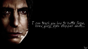 Harry Potter Wallpaper : Snape Quote! by TheLadyAvatar