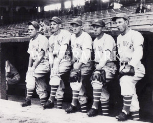 Mel Ott 1930s New York Giants Team On Rail 8x10 11x14 12x18 Photo